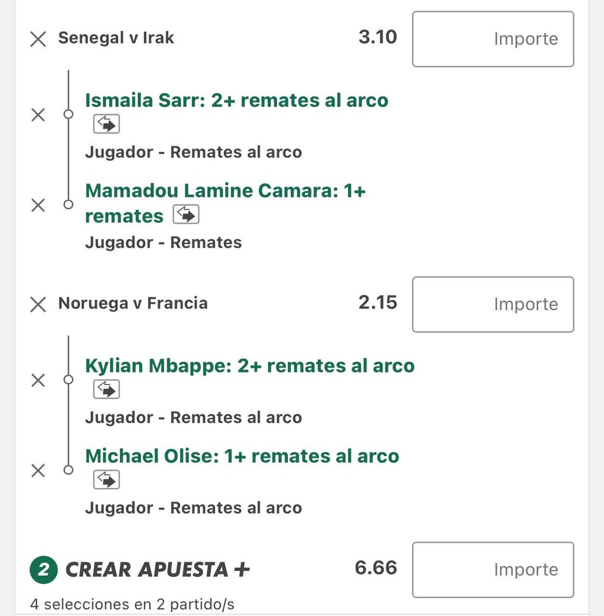Juanibets_'s tweet photo. Tenia pensando esta cuota x6.66 pero no me termine de decidir... ¿QUE DICEN?

🇪🇸🇺🇾 Aca esta toda la pasta 🤑💰