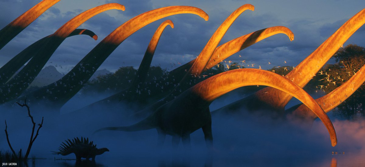 sinoma19542014's tweet photo. Fora de tópico mas Krl as artes mais impressionantes de dinossauros regularmente são com sauropodes

Se eles ainda existissem com ctz seriam as criaturas mais fotogênicas da terra kkkkkkk

Ver uma manada deles andando seria praticamente um evento https://t.co/EB0uBMhnIp