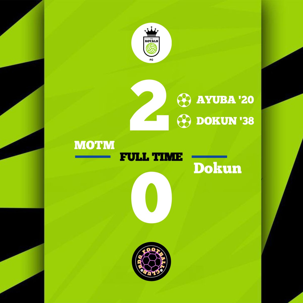 ipe_class25's tweet photo. The Royals reign supreme! 👑 

A composed and clinical performance sees IPE brush aside the Builders.

Quarter Final Spot secured, clean sheet intact, and another royal statement made. 💚⚽

FULL-TIME | IPE Royals 2️⃣-0️⃣ BDG Builders. https://t.co/ZmUZ28QCG0