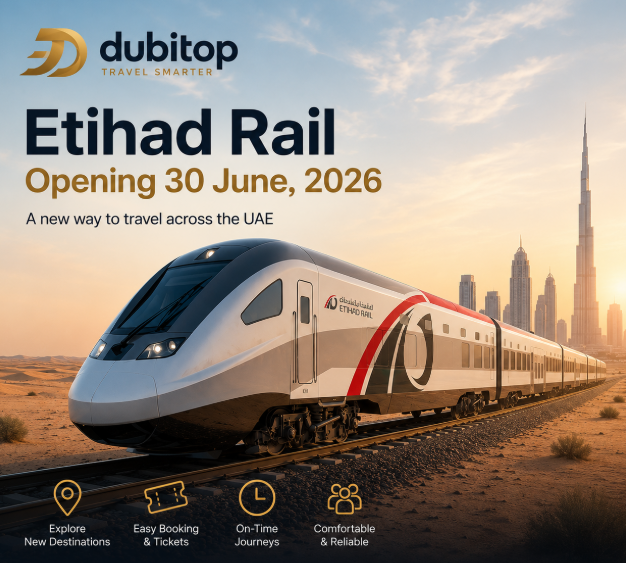 Dubitopdotcom's tweet photo. 🚆 Etihad Rail passenger services officially launch on 30 June 2026! 🇦🇪
Get ready for a faster, more comfortable way to travel across the UAE. Here's everything you need to know before your first journey. 👇
#EtihadRail #UAE #Dubai #Travel #Dubitop https://t.co/DWlxeNvfKk https://t.co/8Mj3tPYZaV