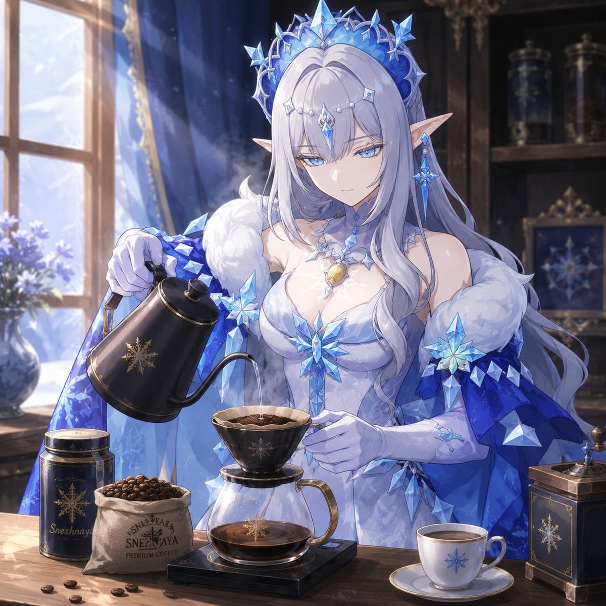 JaxInside's tweet photo. This is another 4K face of the lady.

#Archons #GenshinImpact #Tsaritsa https://t.co/XfrRP0jxpt