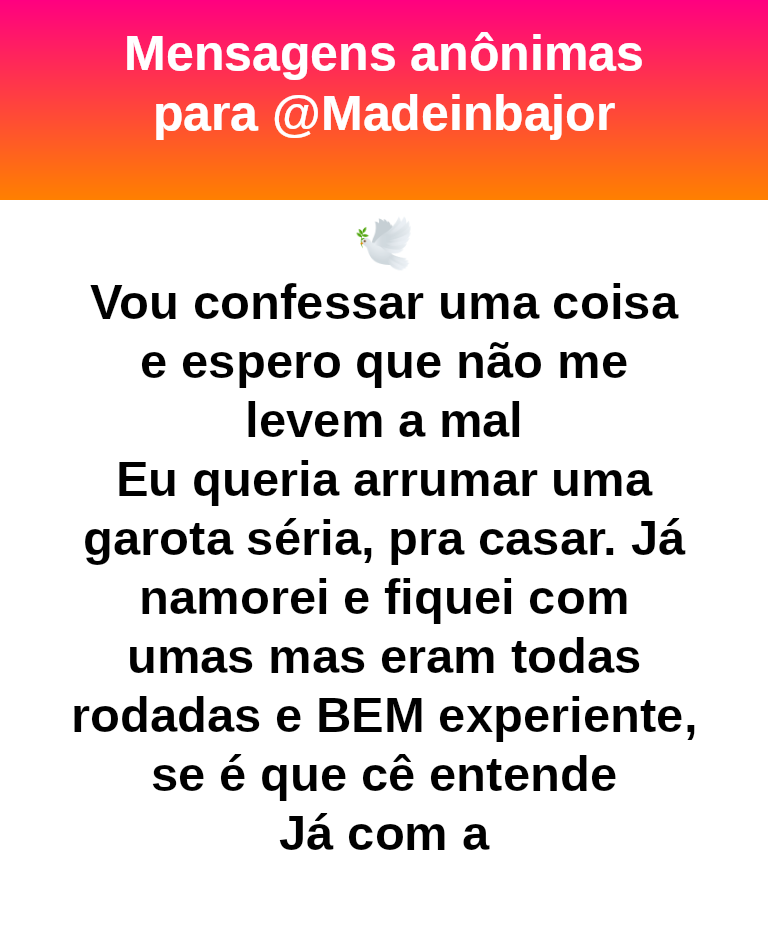 madeinbajor's tweet photo. E mais uma vez concluímos que ia caras querem uma virgem que seja puta.  #bajo42174 https://t.co/JqLzXBCKHS