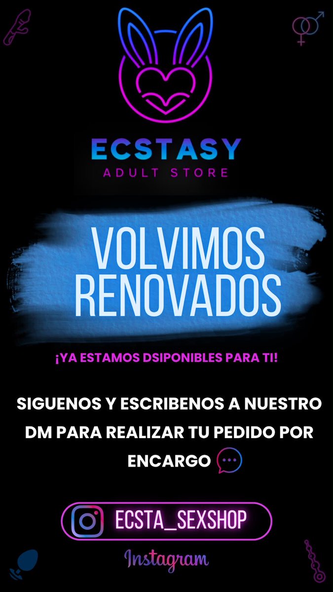 SexshopEcstasy's tweet photo. Volvimos 🔥🔥
Lubricantes 💦 - Lencería 👙-Juguetes Íntimos 🍆
Contra entrega Barranquilla/ Soledad🛵
Pedidos al Dm 📲

Síguenos en insta ➡️➡️
https://t.co/Iw8TGxKHvF

#sexshop #barranquilla #soledad #lubricantescalientes #adultstore https://t.co/bQDv7Nelau