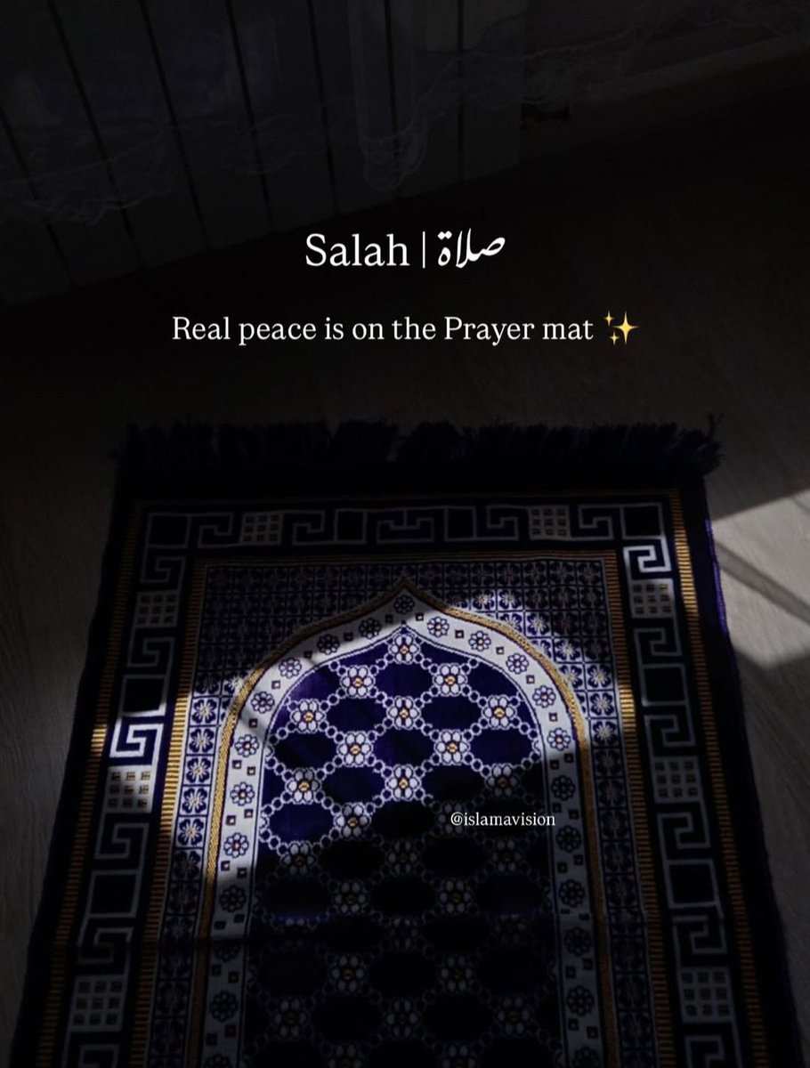 RoShZiMu's tweet photo. Salah
Real peace is on the Prayer mat https://t.co/0AgunPxn3e
