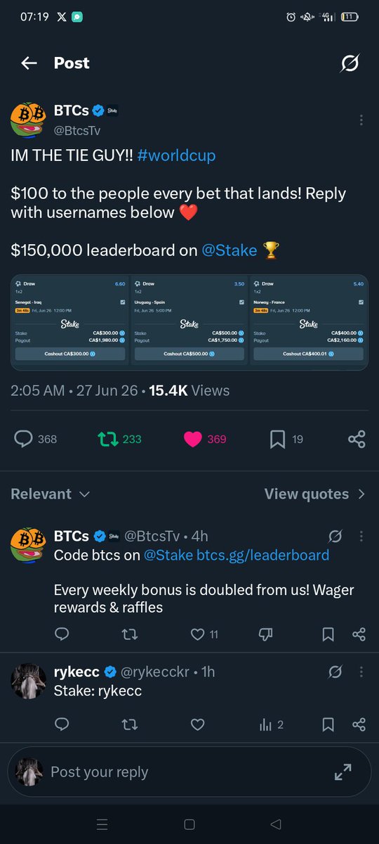 rykecckr's tweet photo. @BTCsRewards @Stake Thanks

Stake: rykecc https://t.co/iyStnKniA5