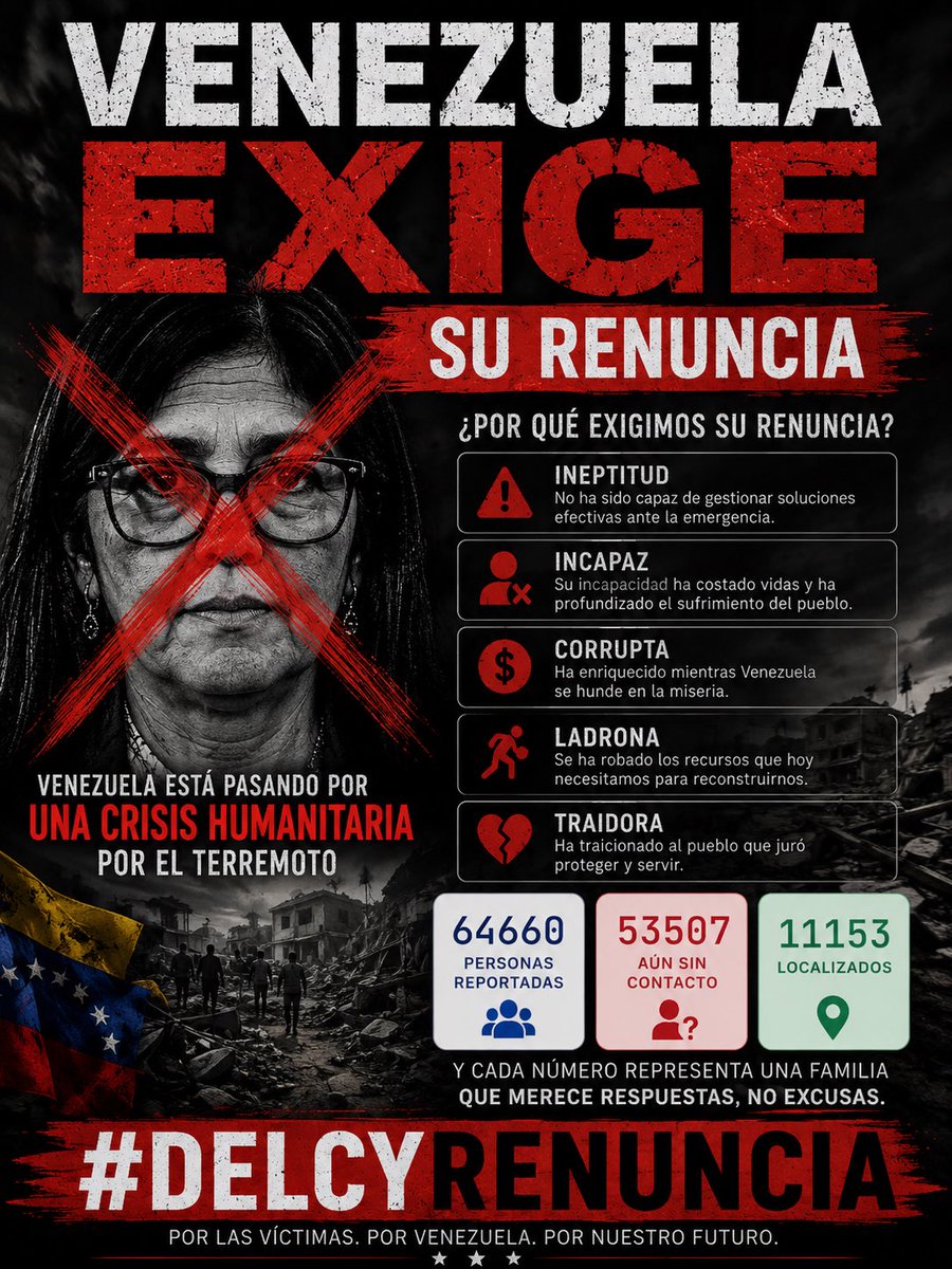 rixvec's tweet photo. Hago un llamado con esta campaña. Esta gente no puede estar más en el poder, cada día que pasa es una vida más que se pierde #DELCYRENUNCIA 

Únete al llamado, porque hay un sentimiento de abandono totaL. Y ya no hay miedo, ❤️🇻🇪 https://t.co/Aei0nfTjRC