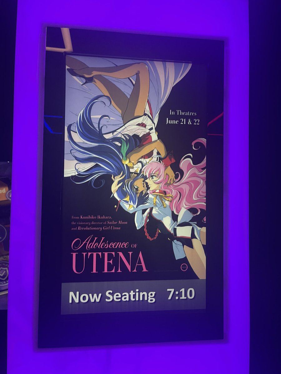loseridiotfool's tweet photo. went to see utena on the big screen, right before the movie started some said HAPPY PRIDE and we all cheered like that one mcr tumblr post or somthing https://t.co/nqbNPbeCBn