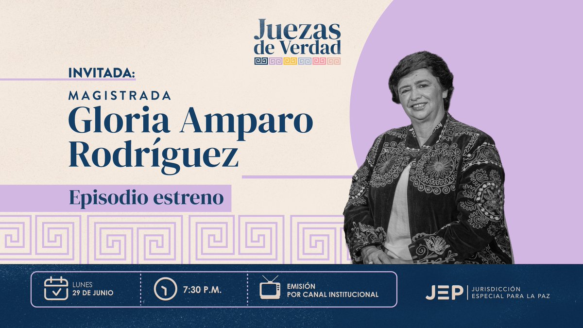 JEP_Colombia's tweet photo. En la Justicia Transicional en Colombia hay modelos para proteger la biodiversidad y dimensionar el impacto de la guerra sobre ella. La magistrada Gloria Amparo Rodríguez explica en qué consiste la justicia ambiental y la importancia del reconocimiento de la naturaleza como sujeto de derechos.

Conoce más de su historia en #JuezasDeVerdad este 29 de junio, a las 7:30 p.m., por @InstitucionalTV 

https://t.co/CLommaFBrW

Esta serie cuenta con el apoyo técnico de @swedenincol y @oimcolombia.