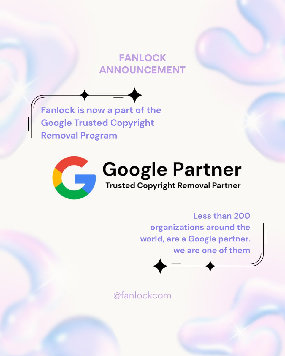 fanlockcom's tweet photo. Thank you Google for helping us protect our creators! https://t.co/tuo8uBufcN