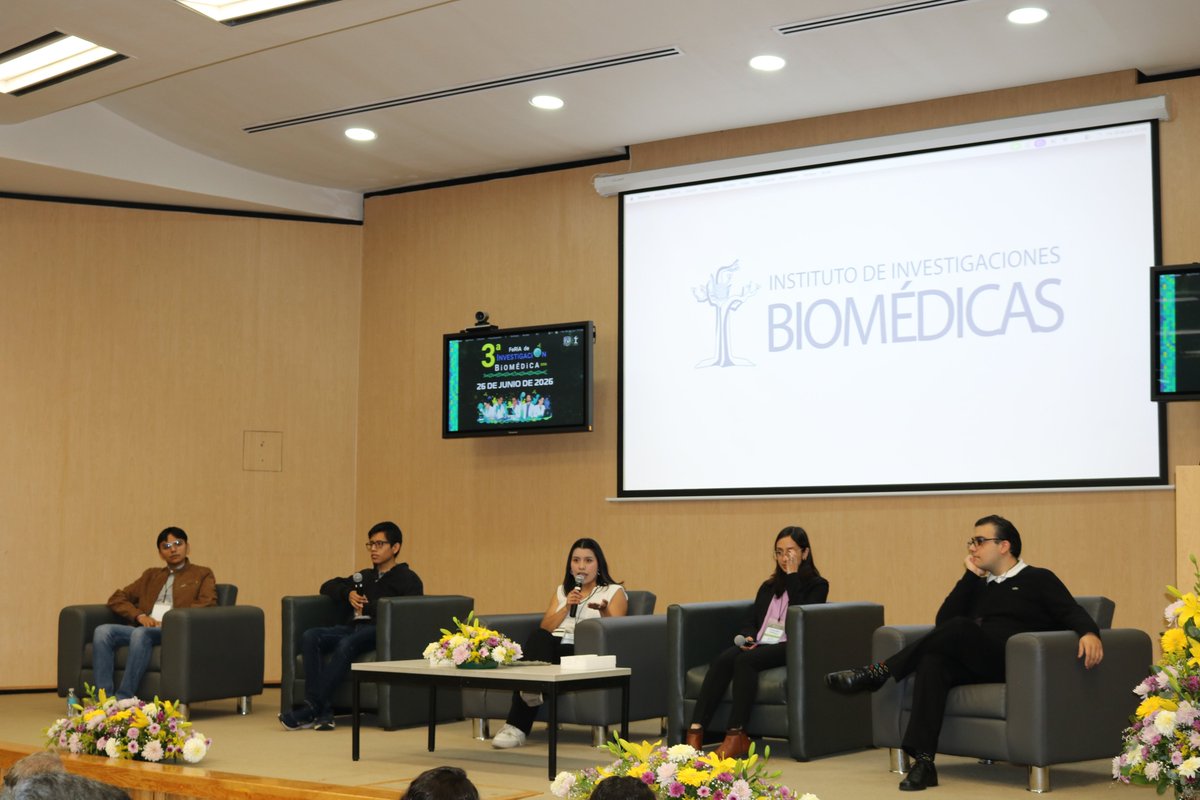 biomedicasunam's tweet photo. 👩‍🔬👨‍🔬 ¡Conferencias, carteles científicos juegos interactivos, presentaciones orales, premios y música tendremos hoy en la 3.ª Feria de Investigación Biomédica! | #IIBO

Consulta el programa completo » https://t.co/jcRamZL2gB https://t.co/kHn5xKisB9