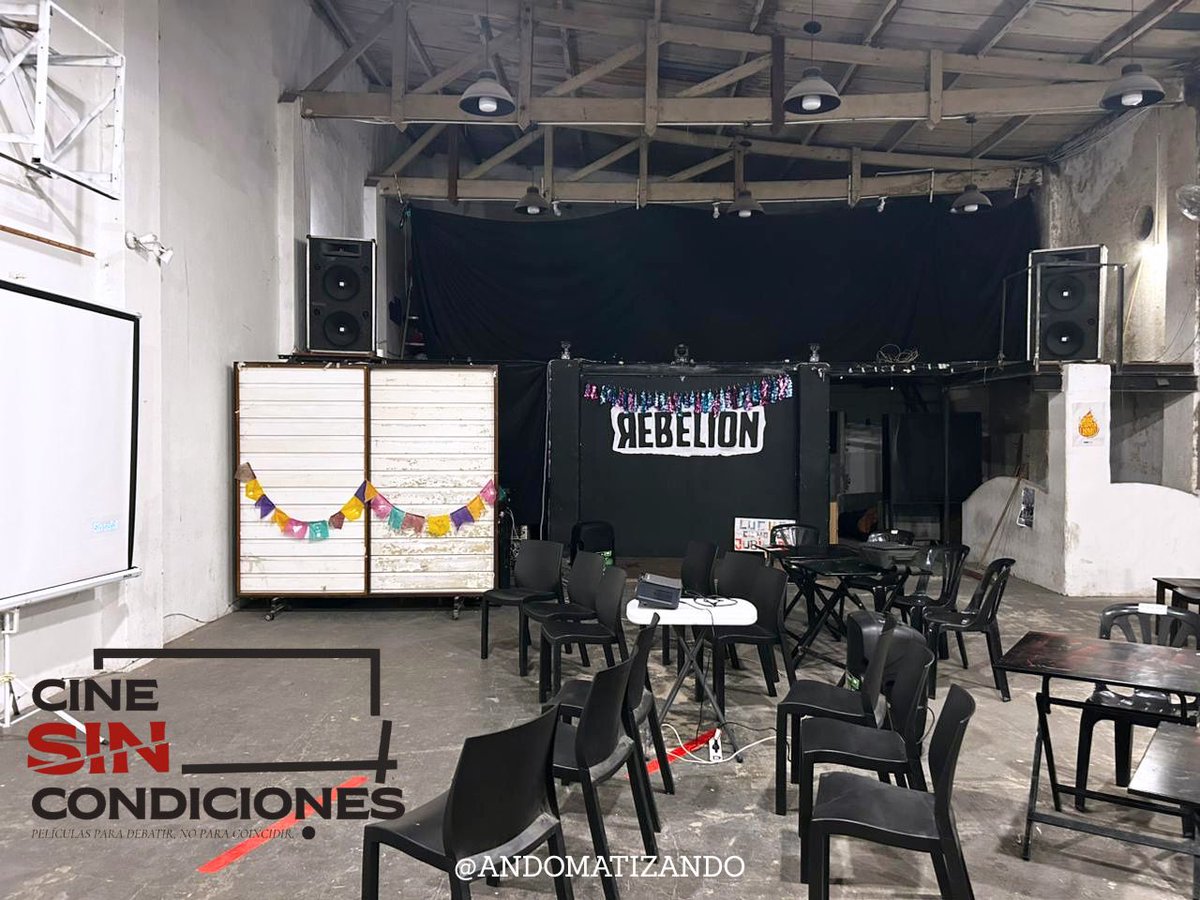 AndoMatizando's tweet photo. 🎞 Arrancó el ciclo de ᴄɪɴᴇ ꜱɪɴ ᴄᴏɴᴅɪᴄɪᴏɴᴇꜱ en La Plata 🎟

Bajo la premisa “películas para debatir, no para coincidir”, el ciclo de cine independiente Cine sin condiciones realizó su proyección inaugural en Espacio Rebelión el pasado martes 23 de junio. https://t.co/lGaI4XyaeM