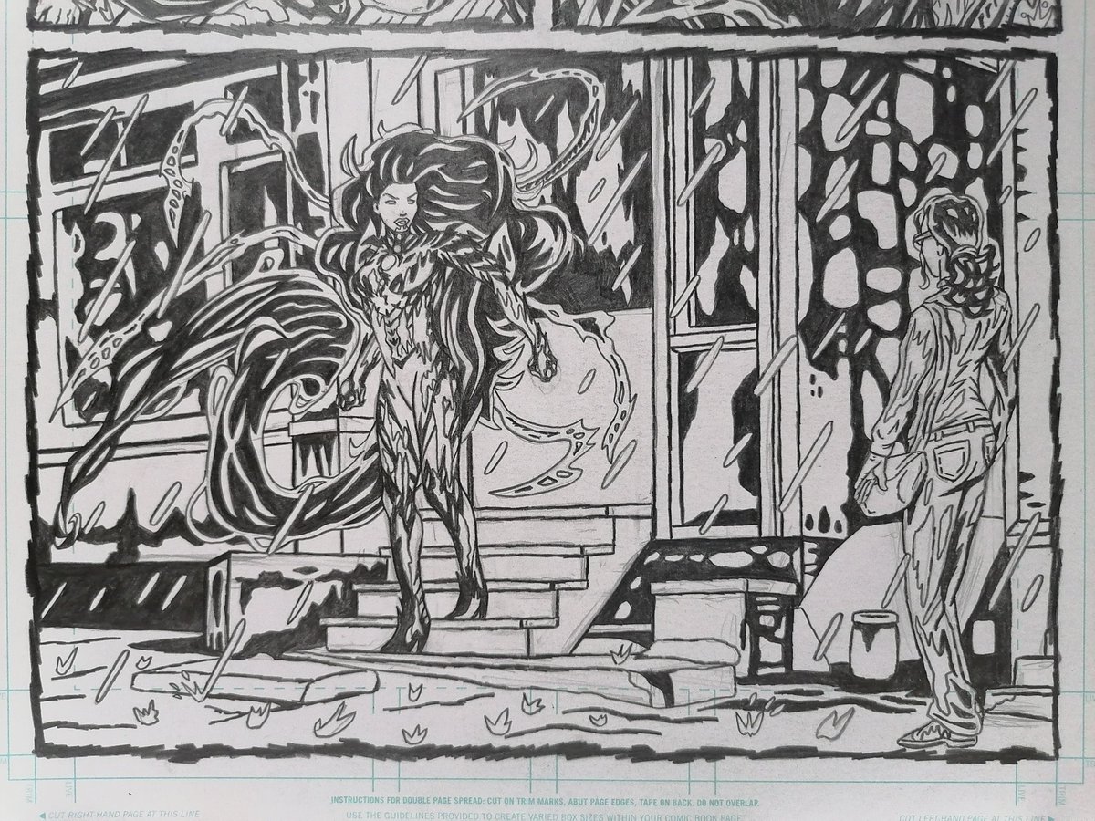 docwestlake1984's tweet photo. For the past few weeks I've been working on comic book pages based on the script for Witchblade No. 14, and this is one of the panels I've drawn. I'm currently creating page 6 of 8. #comic #comics #comicbook #comicart #comicbookcover #comicbookcovers #comiccover #comicpanel #draw https://t.co/iQWVAqjc6E