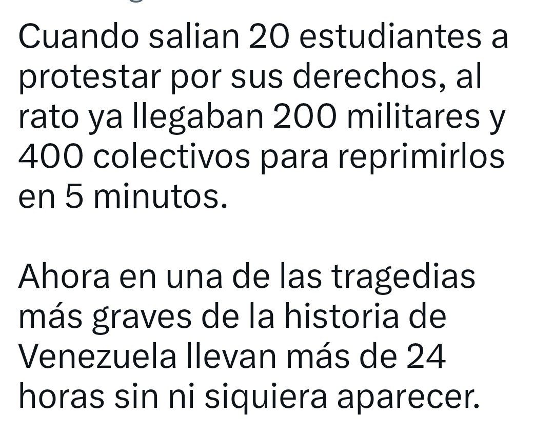 LegadoVidaDios's tweet photo. @AlertaMundoNews Gente resentida en los comentarios se robaron Venezuela por más de 25 años se volvieron multimillonarios, dejaron los ciudadanos sin hospitales, comida sin servicios de emergencia pero ahora la culpa la tiene otro.
Y las tanquetas que atropellaron gente y colectivos donde estan? https://t.co/EXkZpDbJo5