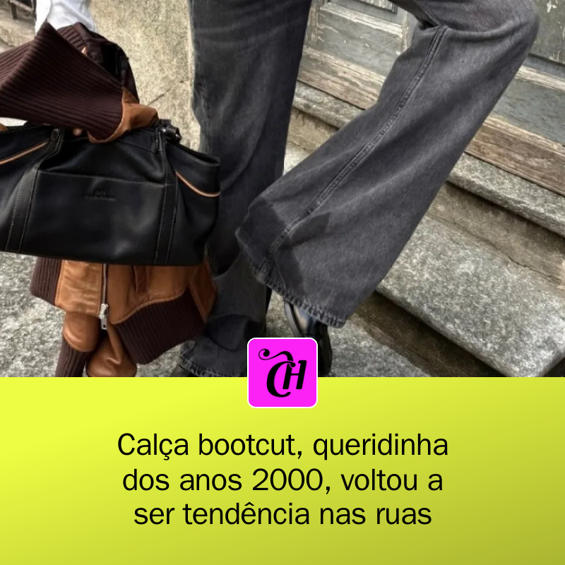 CAPRICHO's tweet photo. 👖✨ A calça bootcut, que fez sucesso nos anos 2000, está de volta com tudo! Ideal para usar com botas, ela promete ser a peça-chave do seu guarda-roupa neste inverno. Como você usaria essa tendência? #Bootcut #Moda2026
https://t.co/QI4oIKreYI https://t.co/Mv67eaMgh6