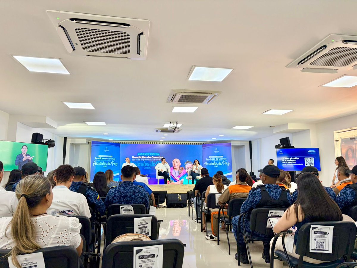 Supernotariado's tweet photo. #SNRContigo | Acompañamos la Audiencia Pública de Rendición de Cuentas de Paz del @MinJusticiaCo, hoy en la Universidad de Santander (UDES), campus Valledupar.
Un escenario de diálogo entre el sector Justicia y la ciudadanía para visibilizar los avances, retos y resultados en la implementación de acciones orientadas a la construcción de paz y el fortalecimiento institucional del país.
La SNR, como entidad adscrita al sector Justicia, reafirma su compromiso con la transparencia y el diálogo con la ciudadanía.