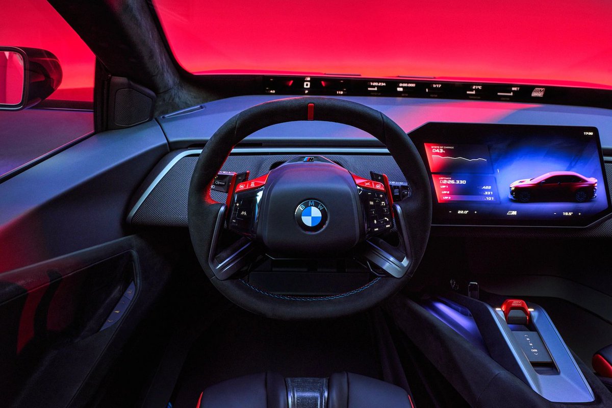 ovrdrive4's tweet photo. NEW: BMW M Concept Neue Klasse! ⚡️🏁

🔥 First look at BMW's future electric M3.
⚡ Quad-motor setup with torque control at each wheel.
🧠 New "Heart of Joy" system.
🔋 800V architecture.
🎯 Future electric M cars start here.
Can an electric M3 earn the badge? 👀
#BMW #NeueKlasse https://t.co/OCDrmpwEEC