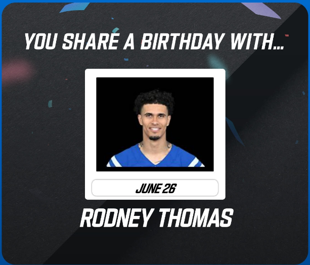 CJGM06's tweet photo. What a player to share a birthday with. Shoutout Rodney Thomas https://t.co/5LDdAu0kVO