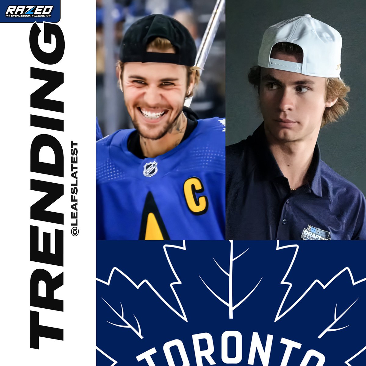 Leafslatest's tweet photo. 🚨 The NHL is preparing for a major A-list celebrity to announce the Maple Leafs’ No. 1 overall pick tonight in Buffalo, per @emilymkaplan. 

It was already announced a few days ago that Gavin McKenna’s walkout song when drafted will be “Yukon” by Justin Bieber — could it be Biebs making the pick tonight? 👀

#leafsforever