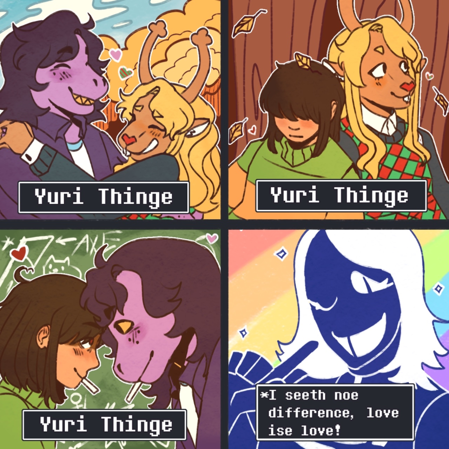 ArachniJesus's tweet photo. Also happy belated pride post, meant to do this earlier

#suselle #kriselle #krusie #deltarune https://t.co/2HxcXuttSN