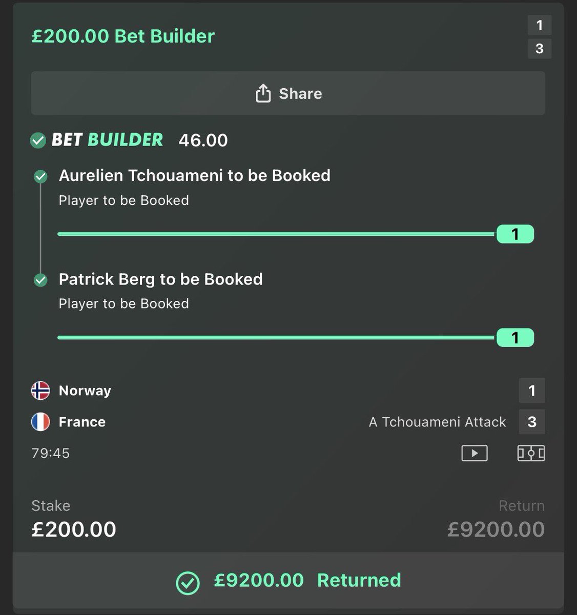 FredoTipping's tweet photo. ‘you don’t post your bets’😛😛😛

This is becoming a joke at this point!! 🤯🤯🤯🤯

😤 45/1 WC CARD BET FLIES INNNNNN!!!! 

YOU’LL BE WANTING MY 170/1 FOR TOMORROW- FREE TO JOIN IN THE COMMENTS ⬇️🔗 https://t.co/fLvgApGjzB