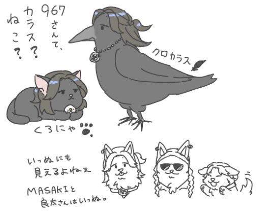 anbai42's tweet photo. 私は気圧で召されてた😇

967さんの概念動物なんだろうとか考えて落描き出来るくらいには復活した！やった！💪 https://t.co/Uh0v3ffeRw