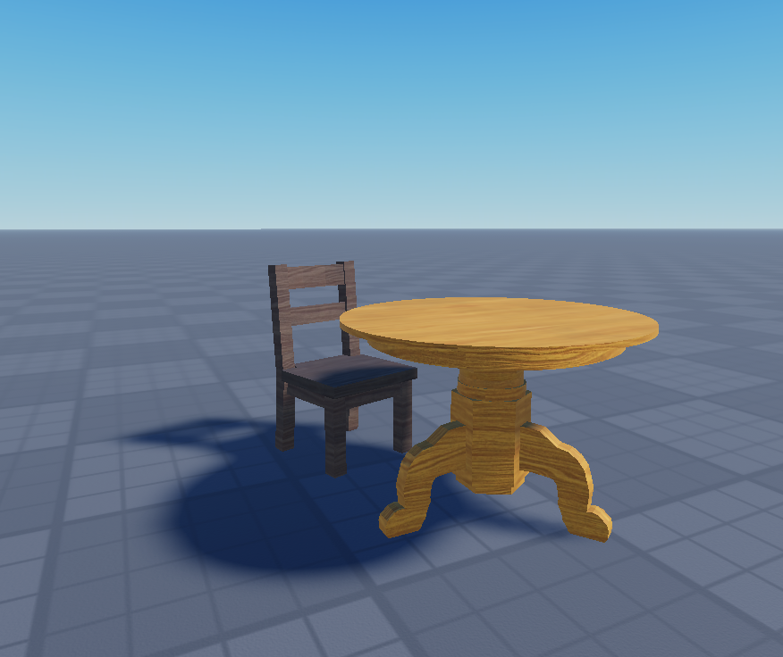 Telba_Twelve's tweet photo. Check out this chair and table I made

#robloxdev https://t.co/4u9svrqMuG