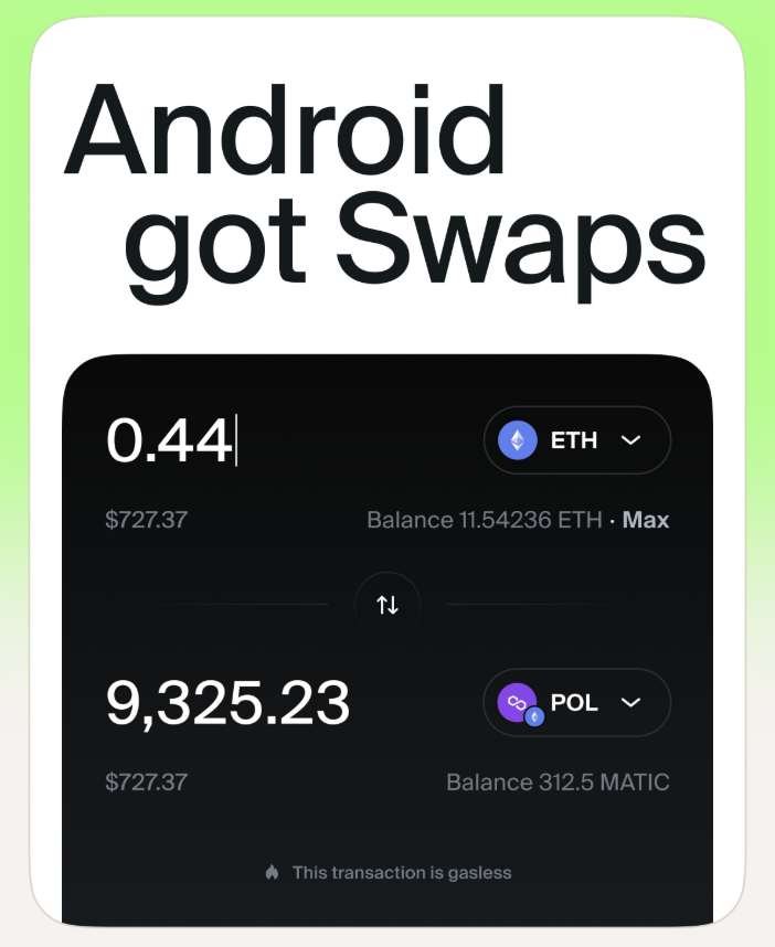 NeutralViewLab's tweet photo. A good wallet isn't the one with the most features. It's the one that gets out of your way.🔥

Just noticed Freehold Wallet finally rolled out token swaps on Android. That means it's now fully synced across iOS, web, and Android, so there's no need to switch devices just to make a trade.

What stood out to me most was how clean and gasless the swap experience felt. I swapped some ETH for POL, and everything went through smoothly without the usual wallet headaches. In a market full of clunky apps, having a seamless multi chain experience is what actually makes a difference for everyday use.

Looking forward to the upcoming bridging feature across all platforms too. That should make moving assets around a lot easier.

Not financial advice. Always do your own research.

#FreeholdWallet #DeFi #CryptoWallet