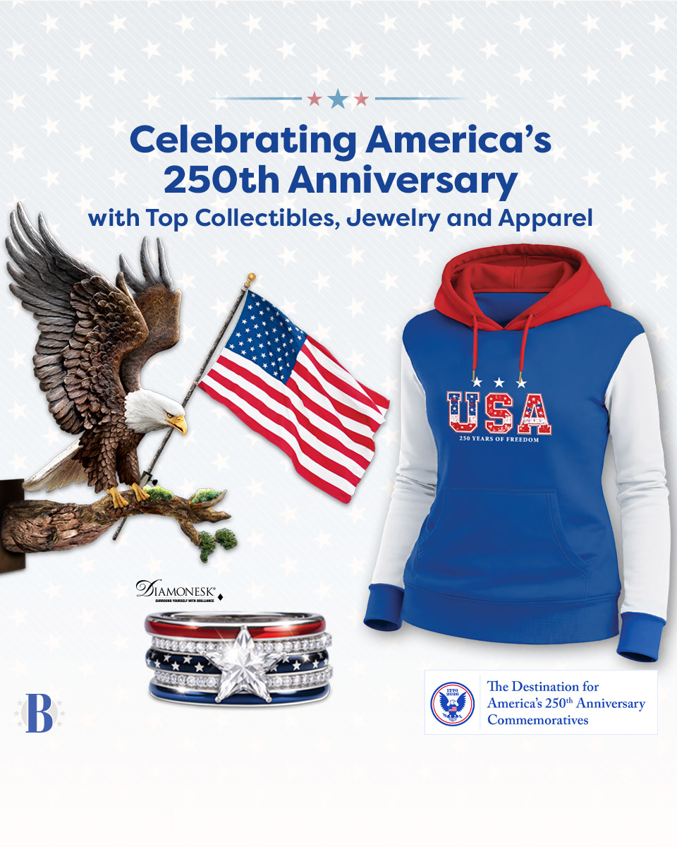 BradfordEx's tweet photo. How are we celebrating America's 250th birthday?
Click to find out: https://t.co/otFUbzCgpF

#BradfordExchange #USA250 #America250 #FourthOfJuly https://t.co/MszHHgQR2g