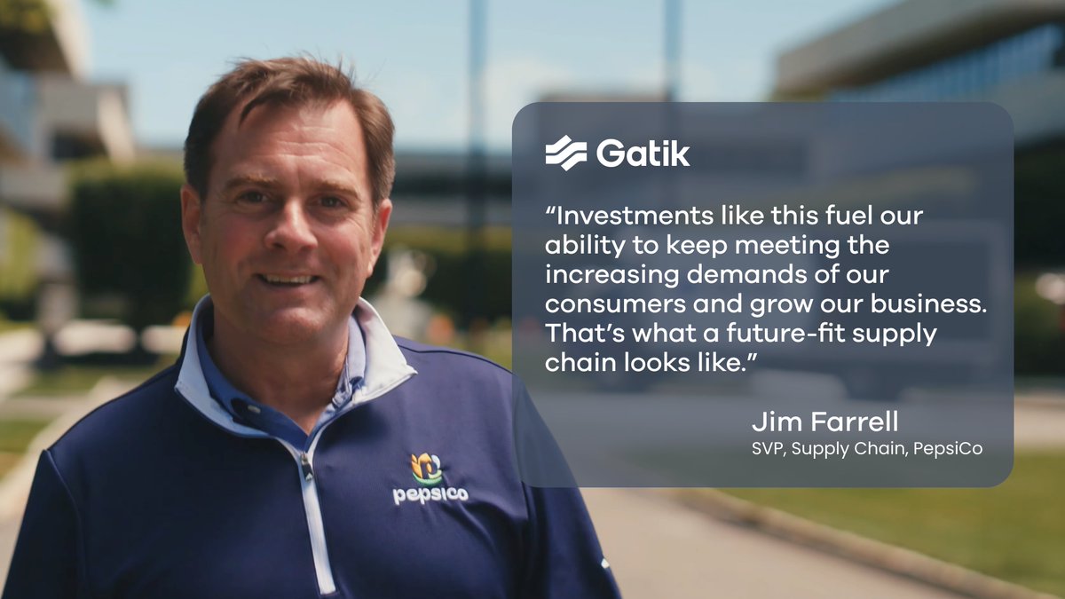 Gatik_AI's tweet photo. Jim Farrell, @PepsiCo's SVP of Supply Chain on what @Gatik_AI's driverless freight delivers for their business.

Gatik trucks run in their network today. Running day and night across Arizona, Arkansas and Texas. https://t.co/wfcj0duiqG