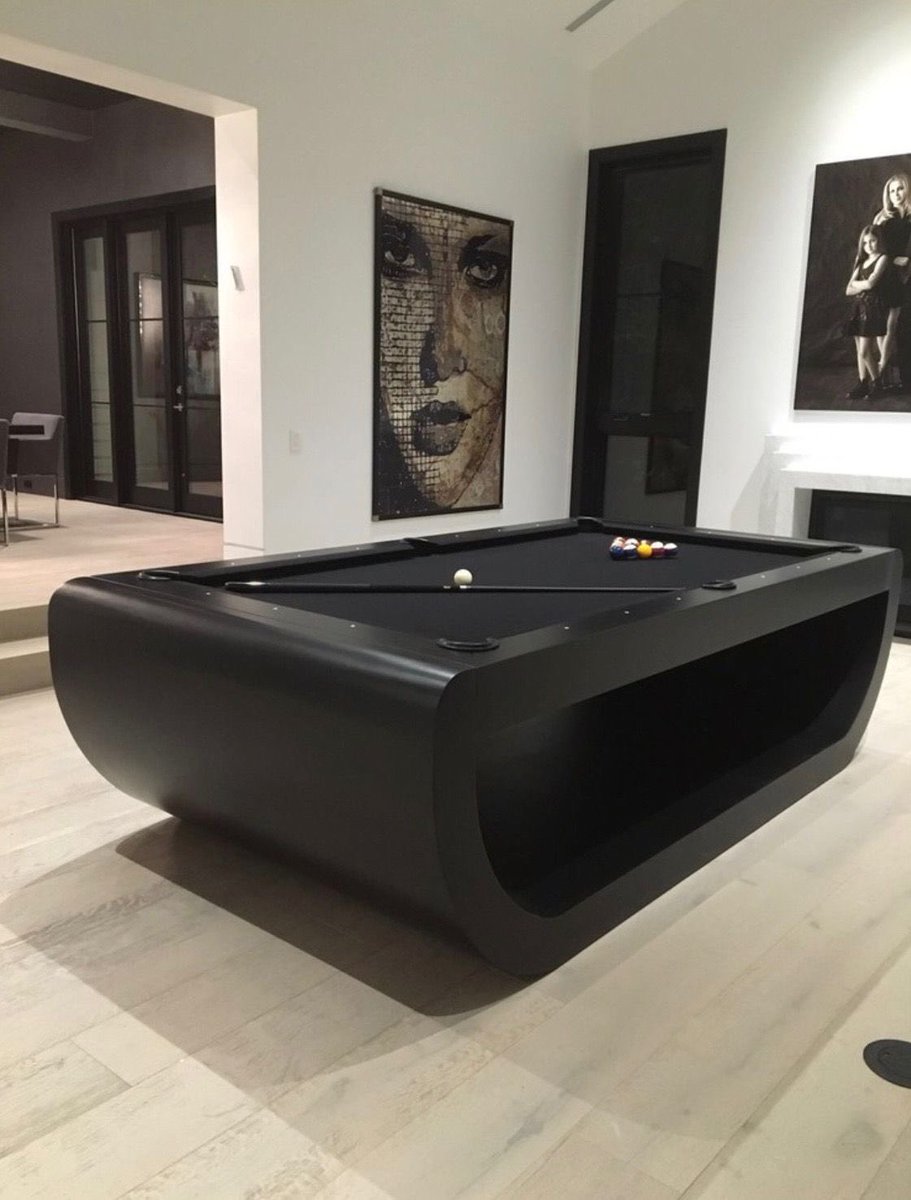 HOUSEPORN___'s tweet photo. Full black billards table https://t.co/OjL4aoU0ud