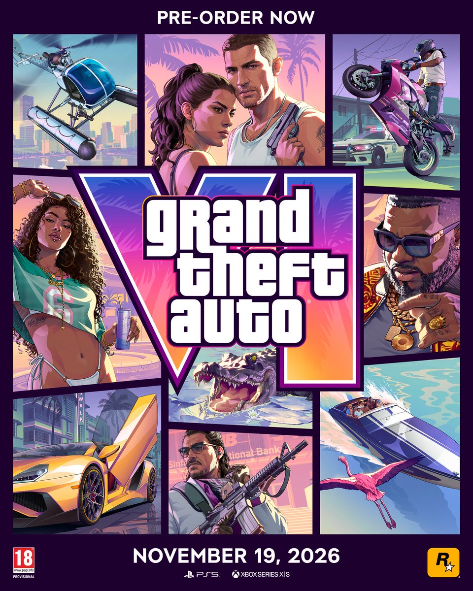 TheGTABase's tweet photo. Marketing material from GAME store for Grand Theft Auto VI 🔥 #GTAVI https://t.co/xYi3wnluY0