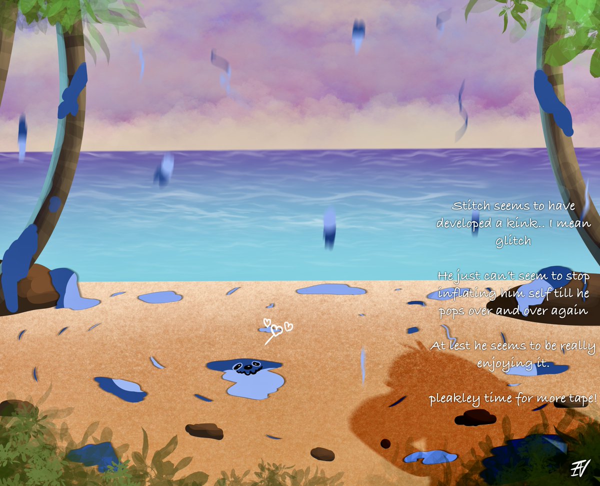 RatcoonBalloon's tweet photo. Stitch day is a blast part 4

While Stitch enjoys the after glow of a good pop and relaxes as scraps over the beach Jumba and Pleakley are left to pick up the peaces so he can do it all again ;) https://t.co/U0krdqdh2w