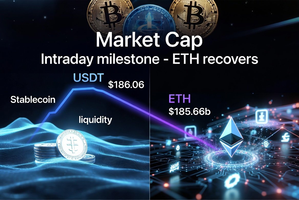 SRIslam18's tweet photo. #OBSIDIANRANK1
 validated figures showed Tether’s market capitalization reaching roughly $186.06 billion while Ethereum’s market value fell to around $185.66 billion during the brief crossover. Ethereum later recovered above the mark, meaning the event should be treated as an intraday milestone rather than a permanent reshuffling of the crypto rankings.#Minebit, the moment was notable because Ethereum has long held the second-largest market capitalization in crypto behind Bitcoin. Stablecoins are not typically viewed in the same way as productive or programmable blockchain networks, but in market capitalization tables they compete for the same ranking space.
#FATE_CHOSE_ALL_7 #NO_DOUBT_IN_SEVEN