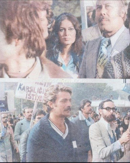 ResimliHafiza's tweet photo. 1977 - Türkan Şoray ve Kadir İnanır 1 Mayıs gösterilerinde. #kadirinanır https://t.co/67orlI7gop