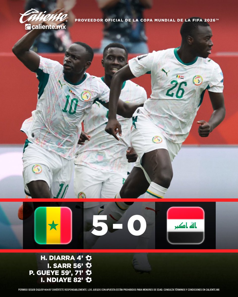 calientesports's tweet photo. ¡LLUVIA DE GOLES! 🤩 

Sobrinos, Senegal 🇸🇳 la dejó una manita ✋ a Irak, mientras que Dembele salió inspirado y se llevó su hat-trick ⚽️⚽️⚽️ frente a Noruega 🇳🇴 

¿Será Ecuador 🇪🇨 🆚 México 🇲🇽 en la siguiente ronda? 👀

#MásAcciónMásDiversión https://t.co/aCxhI7m4F5