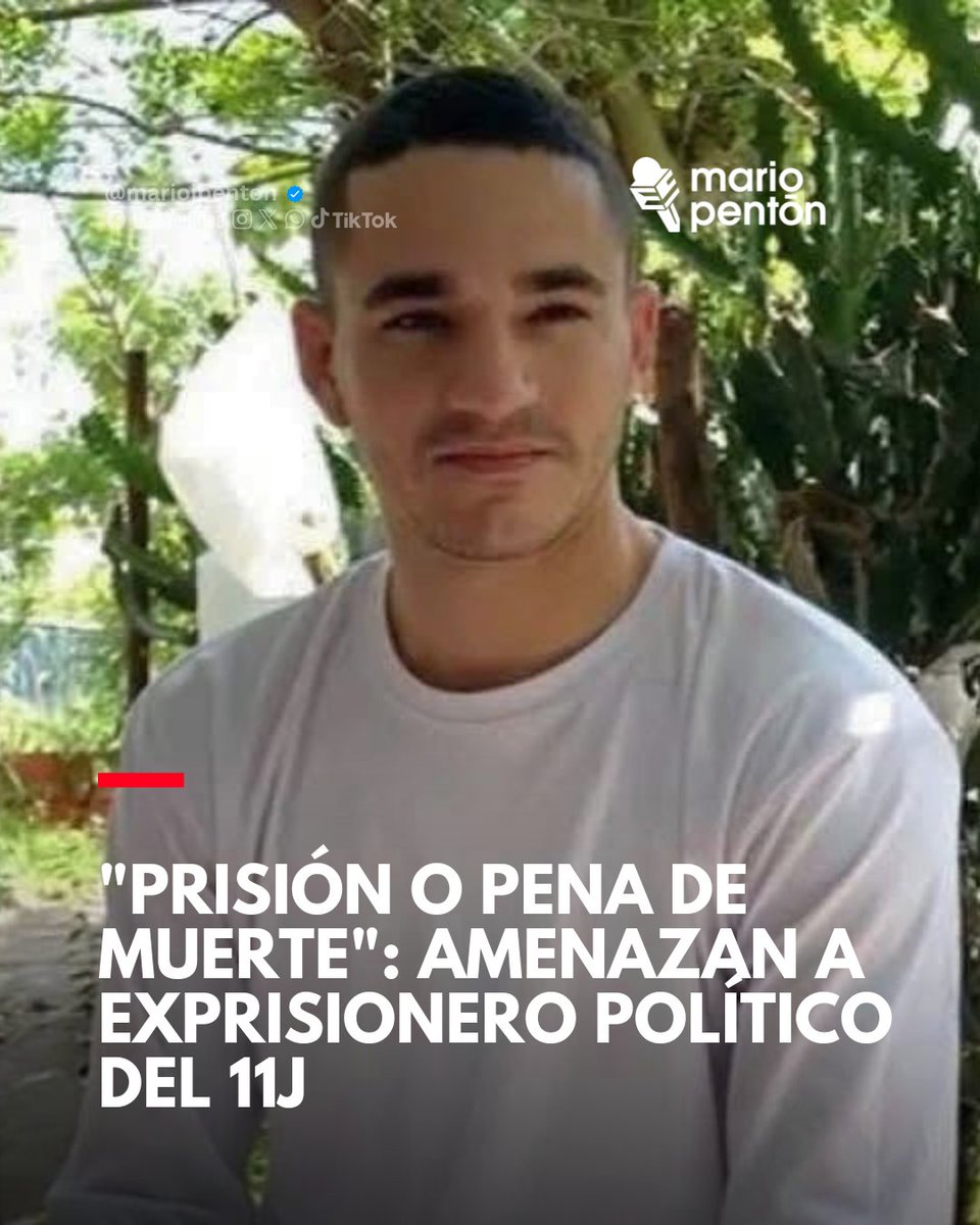 MarioJPenton's tweet photo. 🔴 El exprisionero político del 11J Andy García Lorenzo denunció que la Seguridad del Estado lo amenazó con una nueva condena de prisión e incluso con la pena de muerte si publicaba imágenes de instalaciones militares o era acusado de facilitar información sobre ellas.

⭕ Durante el interrogatorio, los agentes intentaron obligarlo a firmar un documento para comprometerse a no difundir ese tipo de contenido, pero se negó. También le advirtieron que permanece bajo vigilancia desde la visita de diplomáticos estadounidenses a su vivienda.

⭕ García Lorenzo, condenado por participar en las protestas del 11 de julio de 2021 en Santa Clara y excarcelado en 2025, ha continuado denunciando en redes sociales la crisis en Cuba, las violaciones de derechos humanos y las protestas ciudadanas.

CUBANET