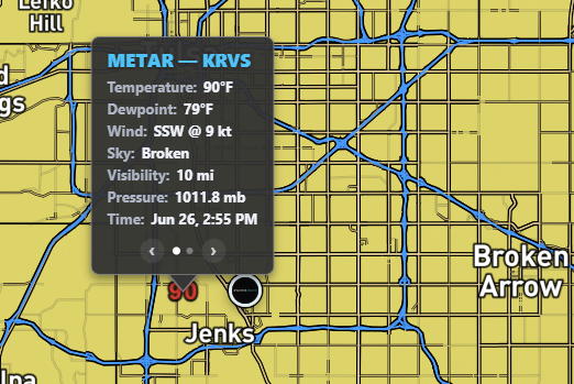 aiden_catman's tweet photo. Looking across Oklahoma for todays severe threat shows that the main threats will be large hail up to 2 inch, and winds up to 70mph. Right now dew points are around 90/79, and it feels horrible, but this has allowed for sfc. cape values of 5500, and mixed around 3500. https://t.co/9ci5PerNoj