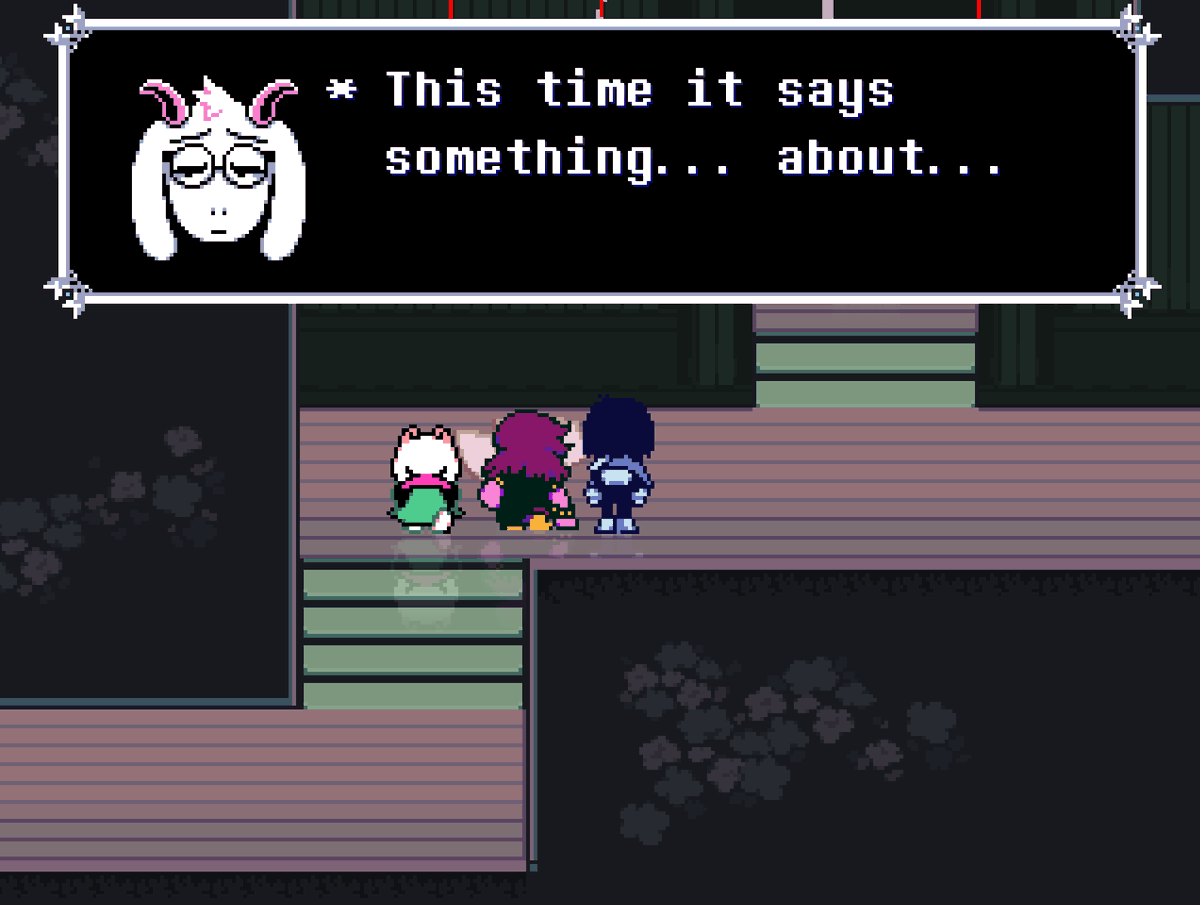 bigbox678's tweet photo. WHY HAS NOBODY BEEN TALKING ABOUT THIS??? THIS IS HUGE??? OMG (THREAD) #deltarune #deltarunespoilers #deltarunechapter5 https://t.co/ZJkAr8GX2f