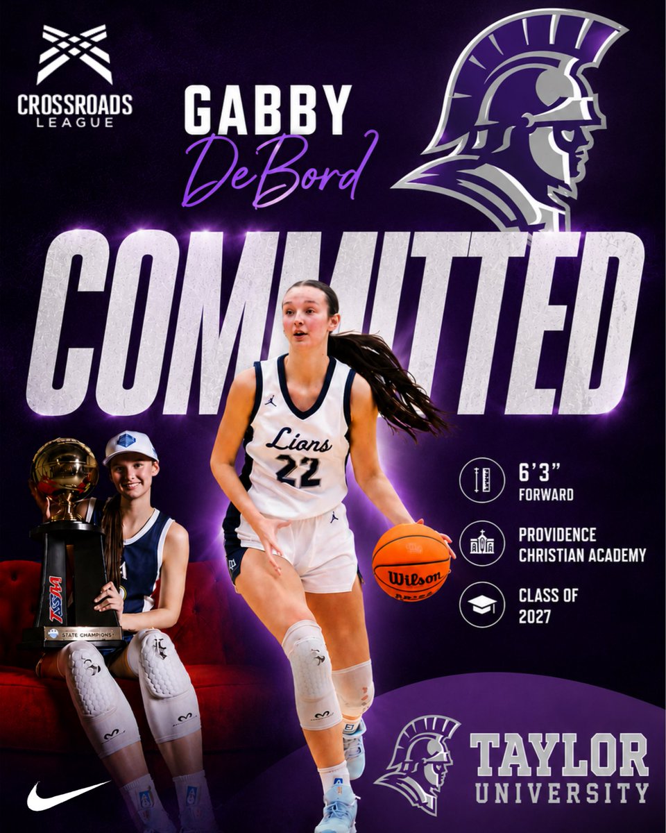 TaylorU_WBB's tweet photo. ⚔️Trojan fam, help us welcome Gabby DeBord from Providence Christian Academy!  A 6’3” post player from Tennessee who impacts the game on both sides of the ball, rim runner, and shot blocker.  We are so excited to add you @gabbydebord!!! https://t.co/8gjWXkpKtP