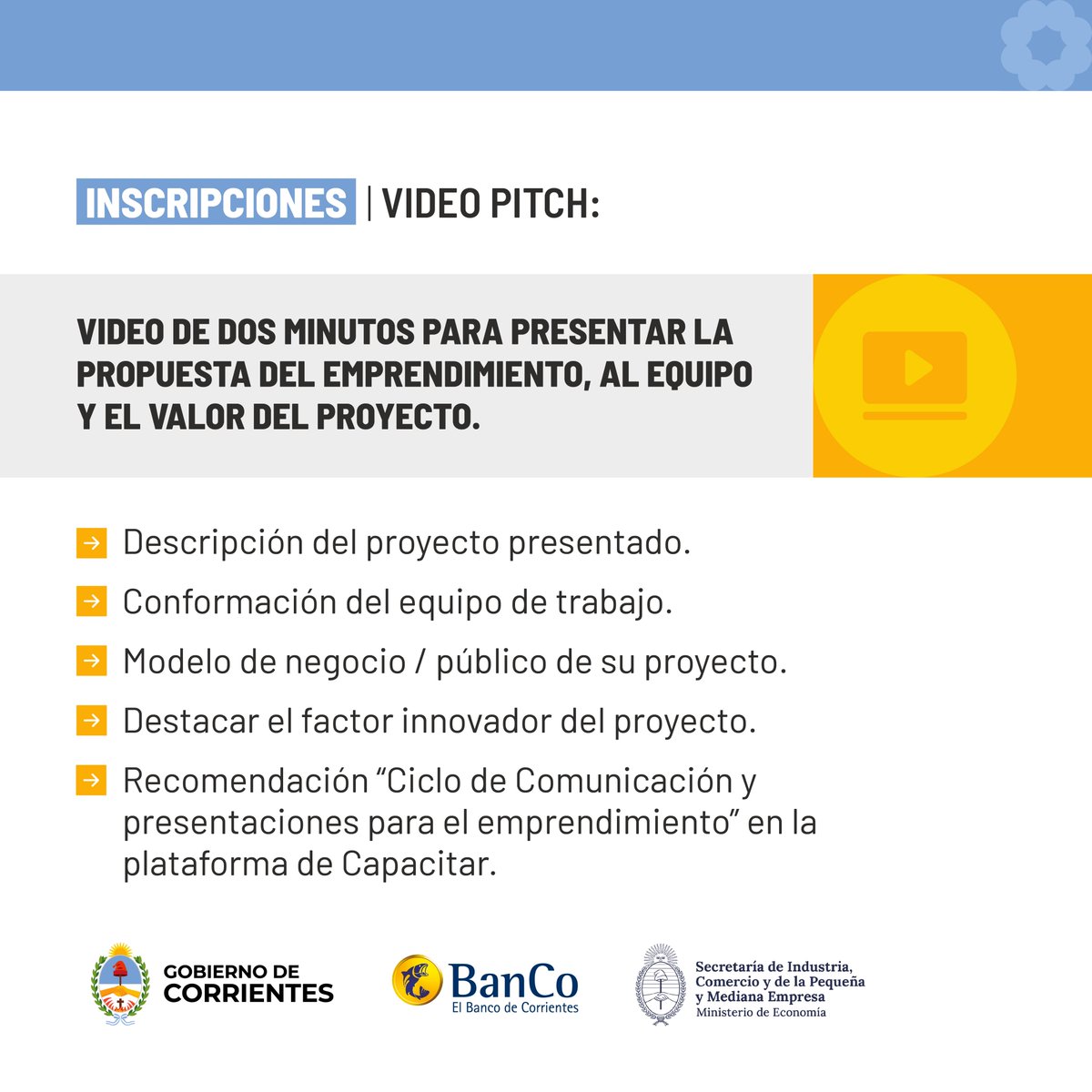 CorrientesGob's tweet photo. Presente en todo el país, esta iniciativa apunta a dar apoyo real a aquellos que posean un emprendimiento personal y deseen adquirir herramientas que posibiliten alcanzar todo su potencial.

Prestá atención a los diferentes requisitos e inscribite acá: https://t.co/NSzA4Pp22A. https://t.co/RhSRbyjnnn