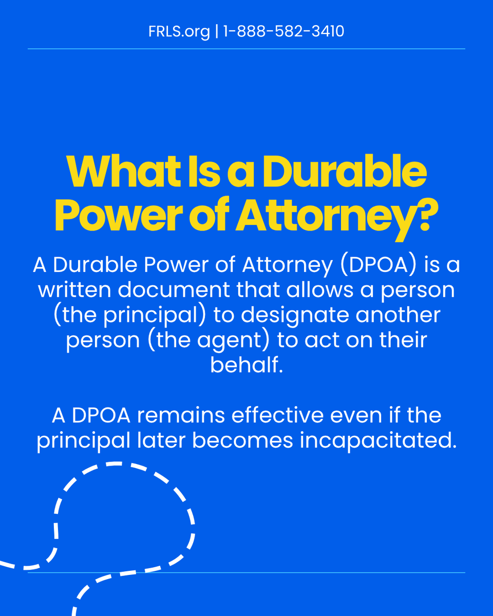 Frls_Inc's tweet photo. A Durable Power of Attorney allows you to choose someone you trust to manage important financial, legal, and even medical matters if you become unable to do so. https://t.co/EOJe7fwtew