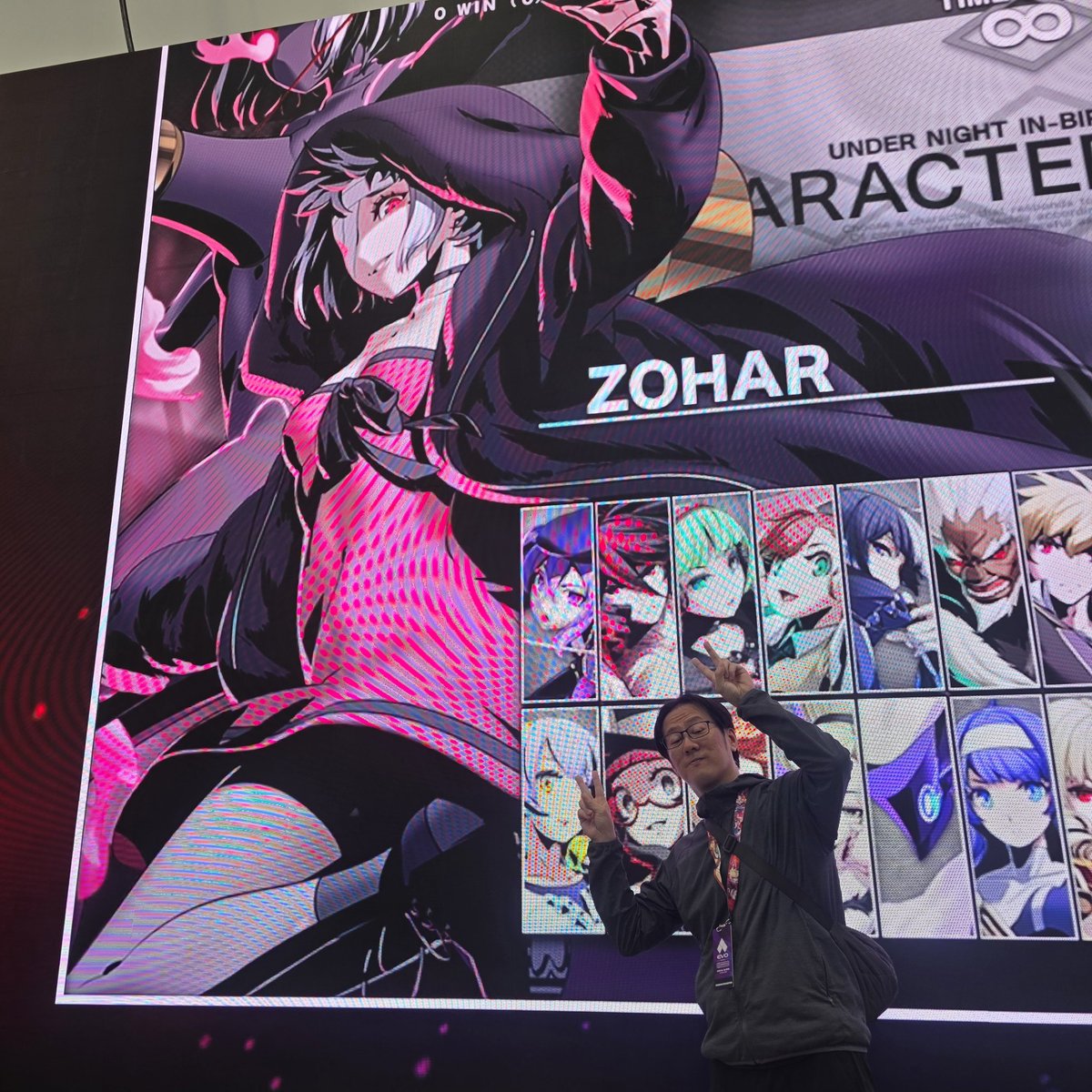 ArcSystemWorksU's tweet photo. Our #UNI2 Dev Challenge is happening now at the Arc System Works Booth at EVO!💪

As a special treat, the recently revealed "Zohar" is playable against Kamone Serizawa! 🔥

#AWTxEVO26 https://t.co/nGq5SMQoc6