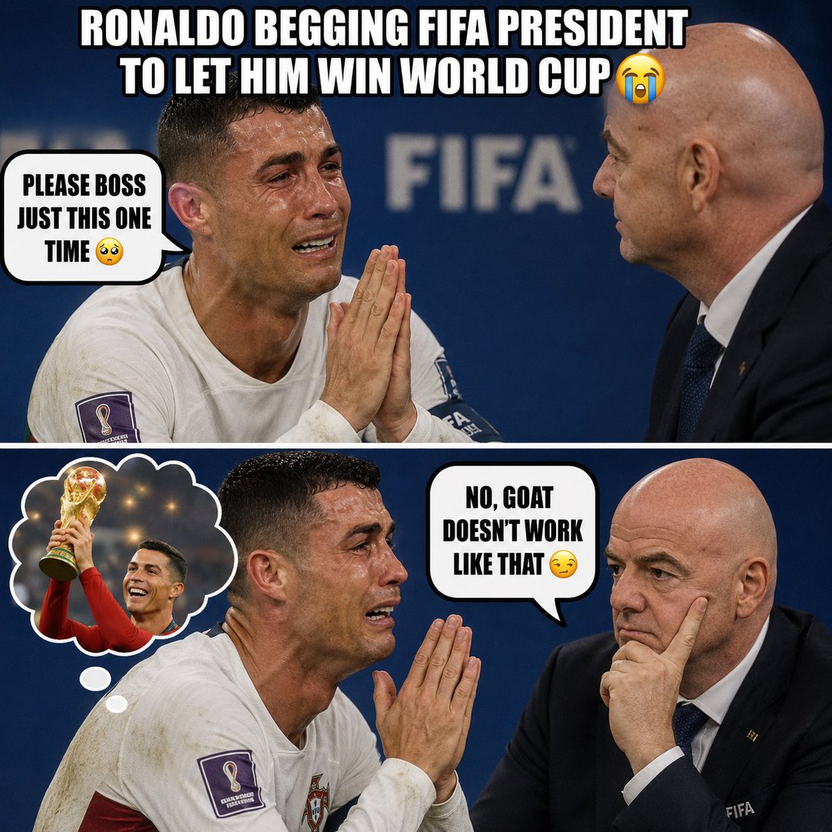 Kceetips's tweet photo. Ronaldo is finished 😂😂

#ronaldo #worldcup https://t.co/KzQtLOpSSc