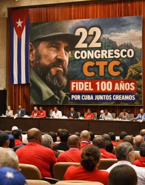susana_zal4679's tweet photo. Por Cuba juntos creamos: el #22CongresoCTC impulsa innovación, eficiencia y dignidad laboral en homenaje al centenario de Fidel.
#100AñosConFidel
#LaPatriaSeDefiende
#Mayabeque 
♥️🇨🇺♥️🇨🇺
@DiazCanelB 
@DrRobertoMOjeda 
@edelso_ramos 
@ManuelAgui21532 
@PartidoPCC https://t.co/uebRctSUiv