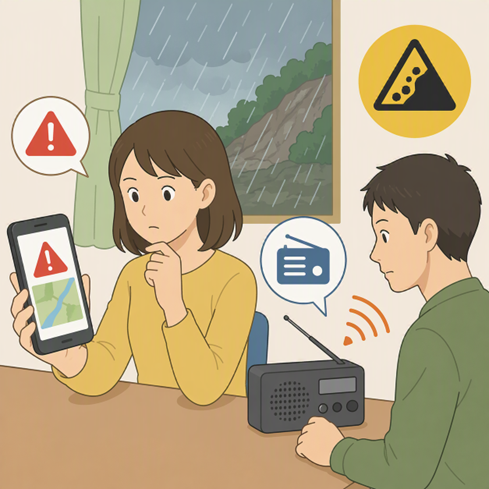 sakai_saigai's tweet photo. 土砂災害の避難情報「警戒レベル3高齢者等避難」は解除されましたが、台風第7号は本日昼過ぎに最接近する見込みです。今後、雨が降る可能性もあり、これまでの雨で地盤が緩んでいるため、斜面や崖の近くは注意してください。今後の気象情報に注意し危険を感じた時は早めの避難行動をお願いします。 https://t.co/m7GfAKtYWM