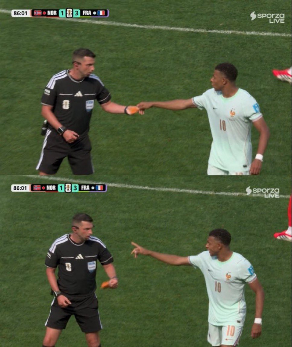 realmilgrauu's tweet photo. O Mbappé fazendo o juizão entregar a braçadeira de capitão ao Tchouameni.

Eu amo esse ditador kkkkkkkkkkkkkkkkkkkkk https://t.co/7jEyBDSYg4