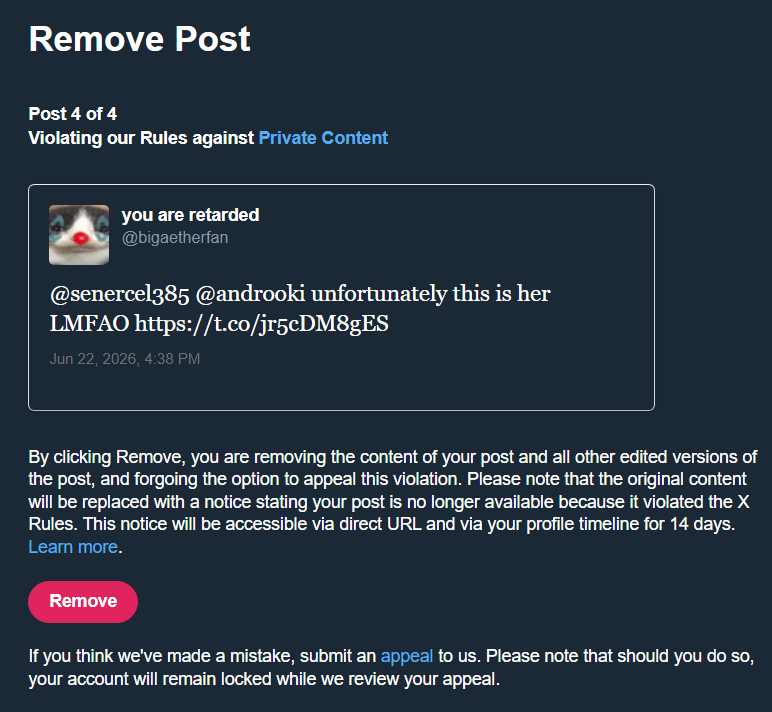 bigaetherfan's tweet photo. if anyone was wondering if that abomination of a troglodyte was really her, it was and she reported me to remove 5 posts of that ugly ass selfie HAHAHA dm me if u want to see it https://t.co/81fnOLmt7m
