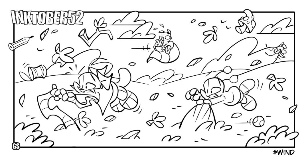 gs__artworks's tweet photo. Inktober52 2026
This weeks prompt: wind
Stay tooned!
@inktober 
#inktober #comicstrip https://t.co/5wJdnw2vu9