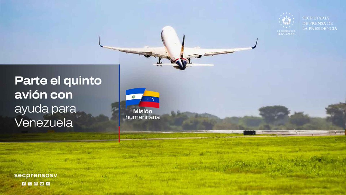 CesarMorenoOK1's tweet photo. Mientras tanto el país más grande de América, El Salvador ya despachó el 5to avión REPLETO de medicinas, maquinaria pesada, herramientas, médicos y los más experimentados rescatistas ⛑️ 
Ese avión va lleno de la gloria de Dios. 
Gracias @nayibbukele, gracias hermoso pueblo salvadoreño. 🥺