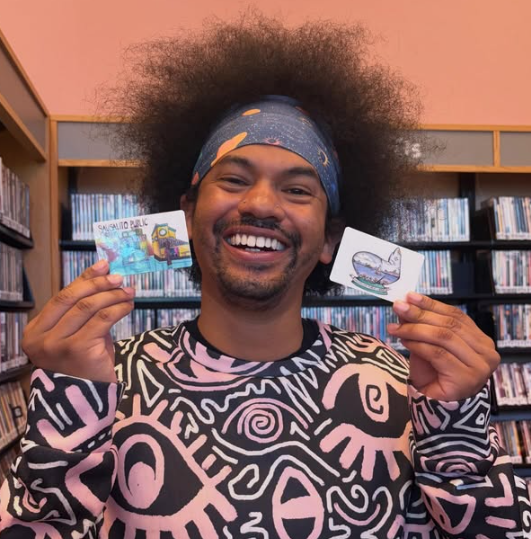 sausalitolib's tweet photo. Look who stopped by the Sausalito Public Library! We were so honored to welcome award-winning librarian, library advocate, author and Reading Rainbow host Mychal Threets @MychalThre34180! Thank you for spreading magic in our library! We will never forget it! 💕 https://t.co/heeakJDAd2